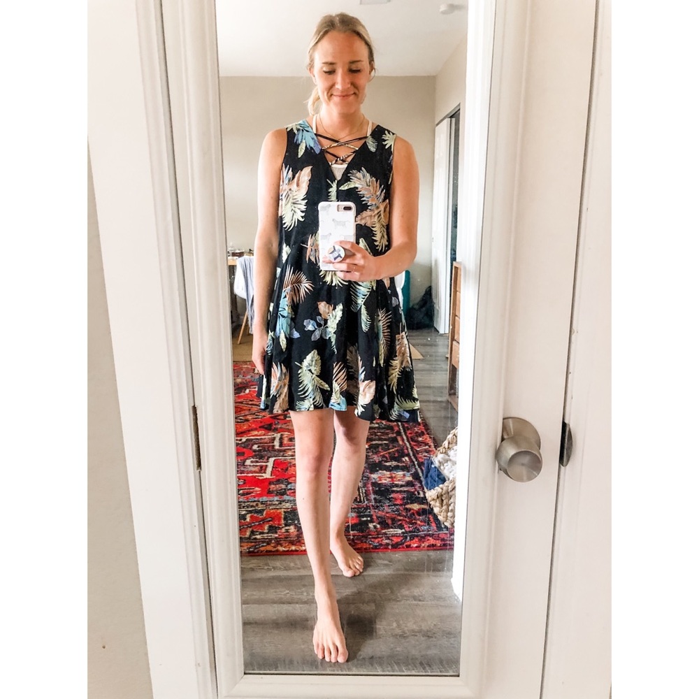 Tropical Palm Swing Dress